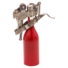CAPITOL Industrial 1927-31 Desk Petrol Lighter In Steel With Red Lacquer