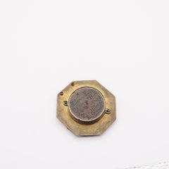 LORENZ GRASSL German 1770 Antique Portable Octagonal Compass-Sundial In Bronze