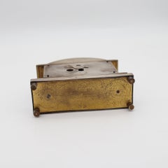 RICHARD SILVERER 1915 Austria Orologio da tavolo in miniatura in stile architettonico, smaltato, argento sterling
