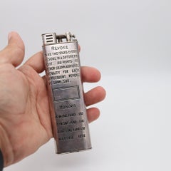 Briquet de bureau CARTIER DUNHILL 1928 « Enamel Bridge Game Petrol Club », en argent sterling 925