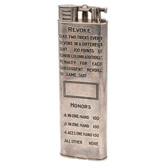 Briquet de bureau CARTIER DUNHILL 1928 « Enamel Bridge Game Petrol Club », en argent sterling 925