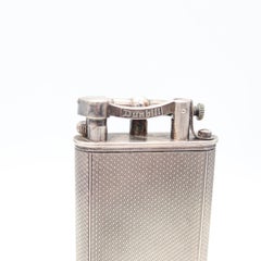 DUNHILL Paris 1929 Art Deco Petrol Desk Barley Tall Club Lighter Sterling .925