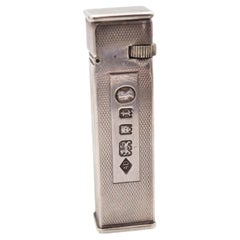 DUNHILL 1934 Crown Jubilee Cartier License Tall-Boy Pocket Lighter In Sterling