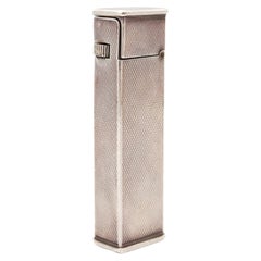 DUNHILL 1934 Crown Jubilee Cartier License Tall-Boy Pocket Lighter In Sterling