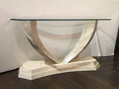 Tessellated Stone Console Table by Robert Marcius