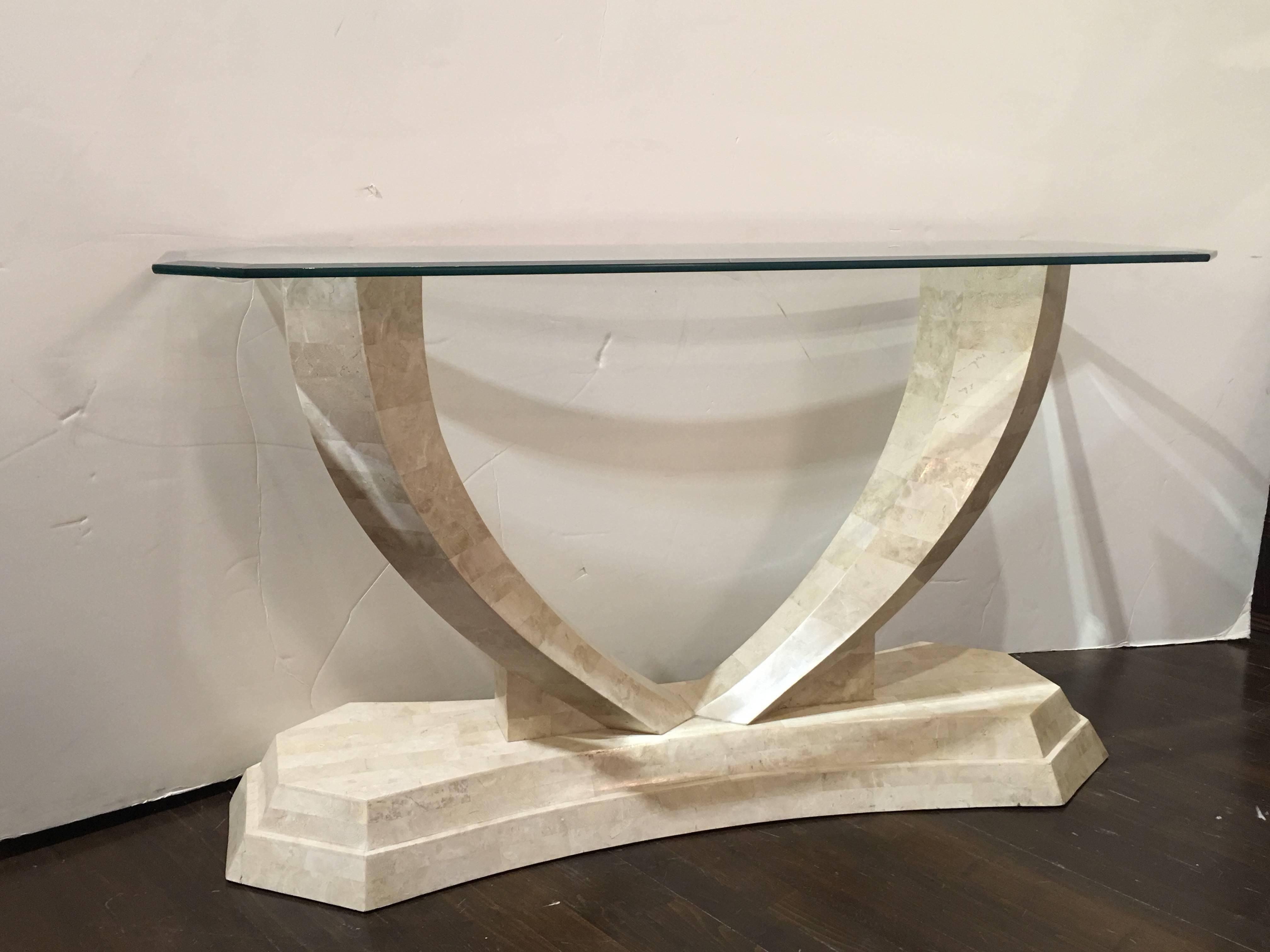 Philippine Tessellated Stone Console Table by Robert Marcius For Sale