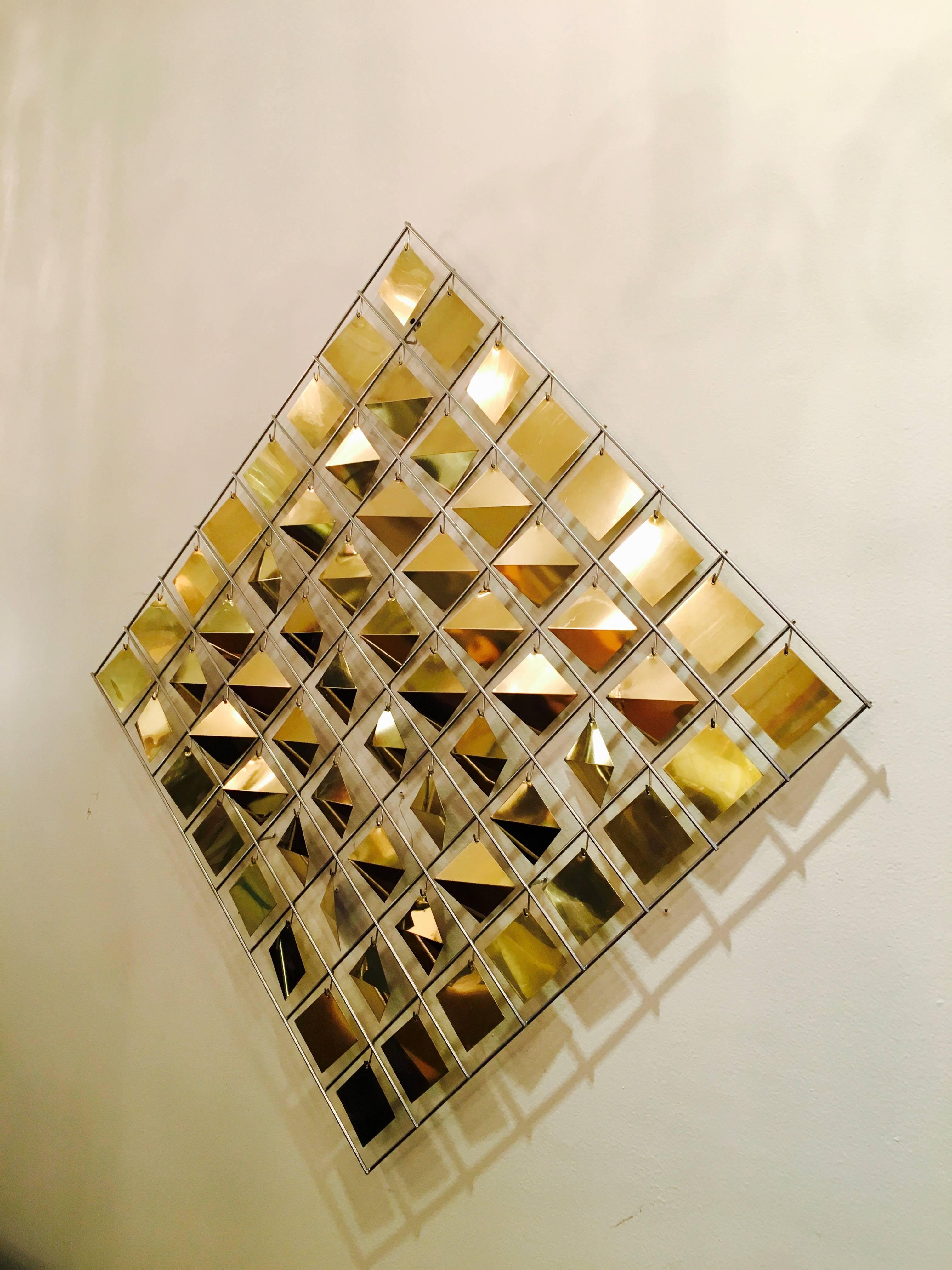 Mid-Century Modern Kinetic Wall Sculpture by Curtis Jere For Sale