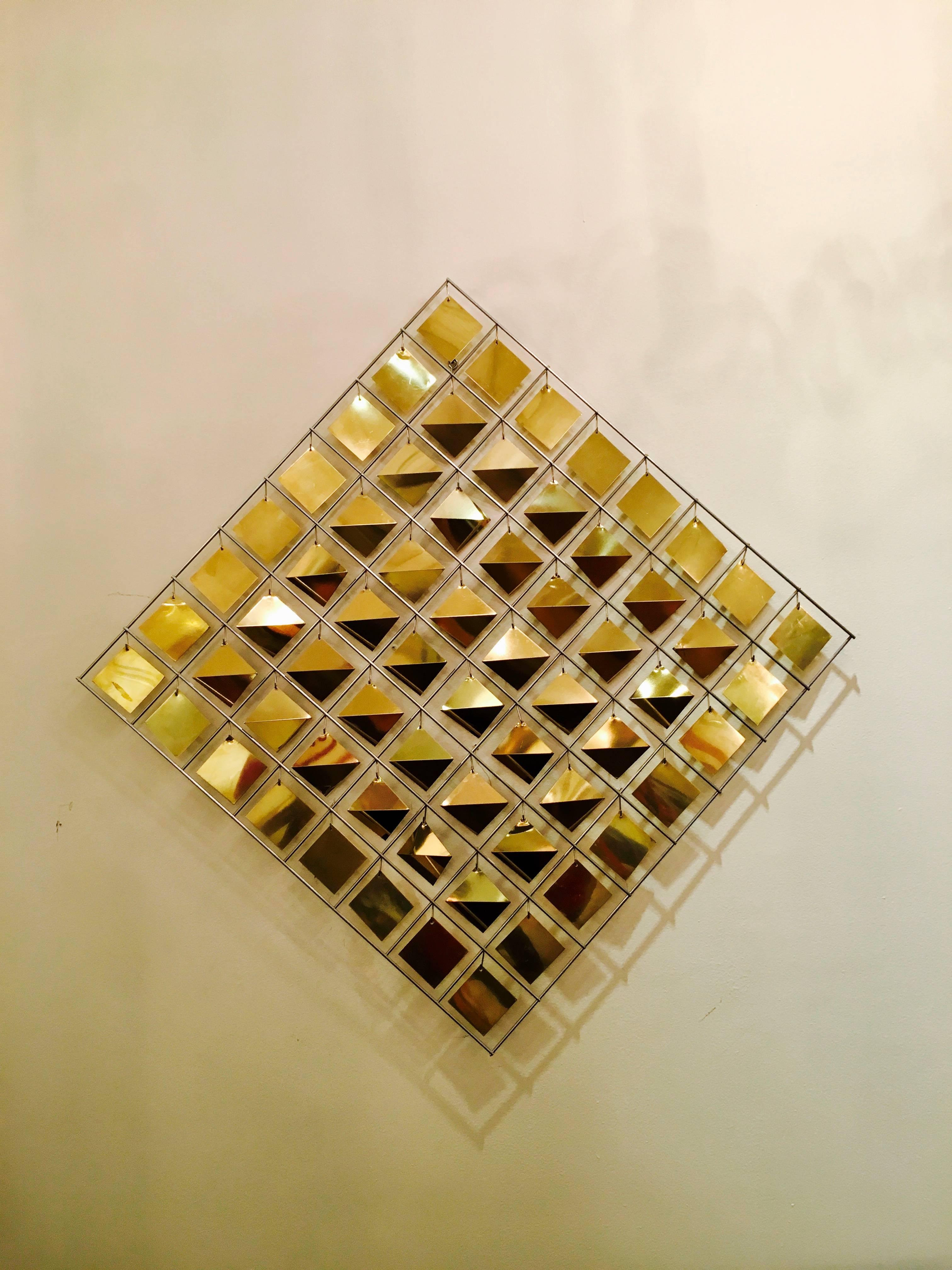 American Kinetic Wall Sculpture by Curtis Jere For Sale
