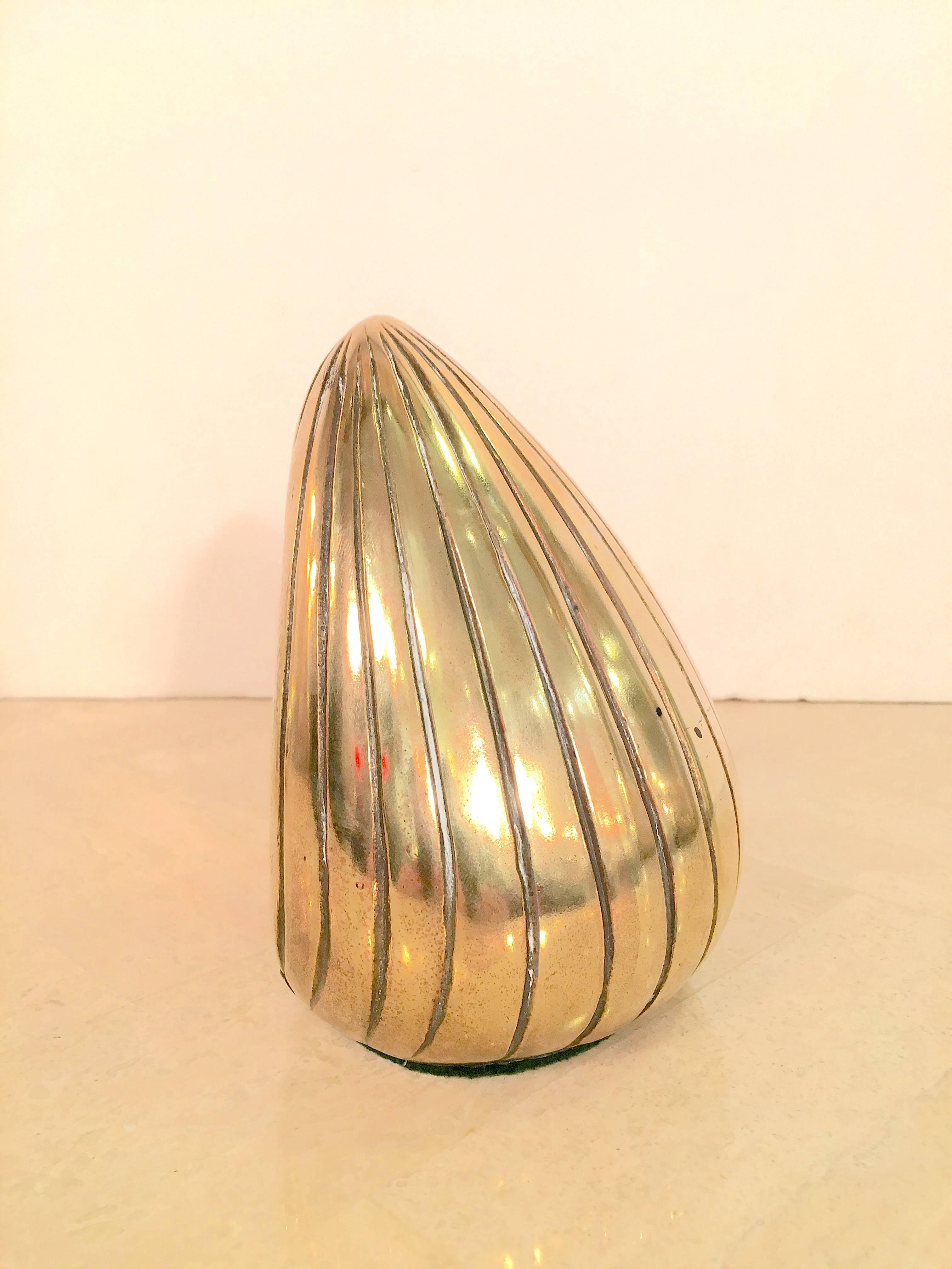 Pair of Polished Brass Bookends by Ben Siebel In Good Condition In New York, NY