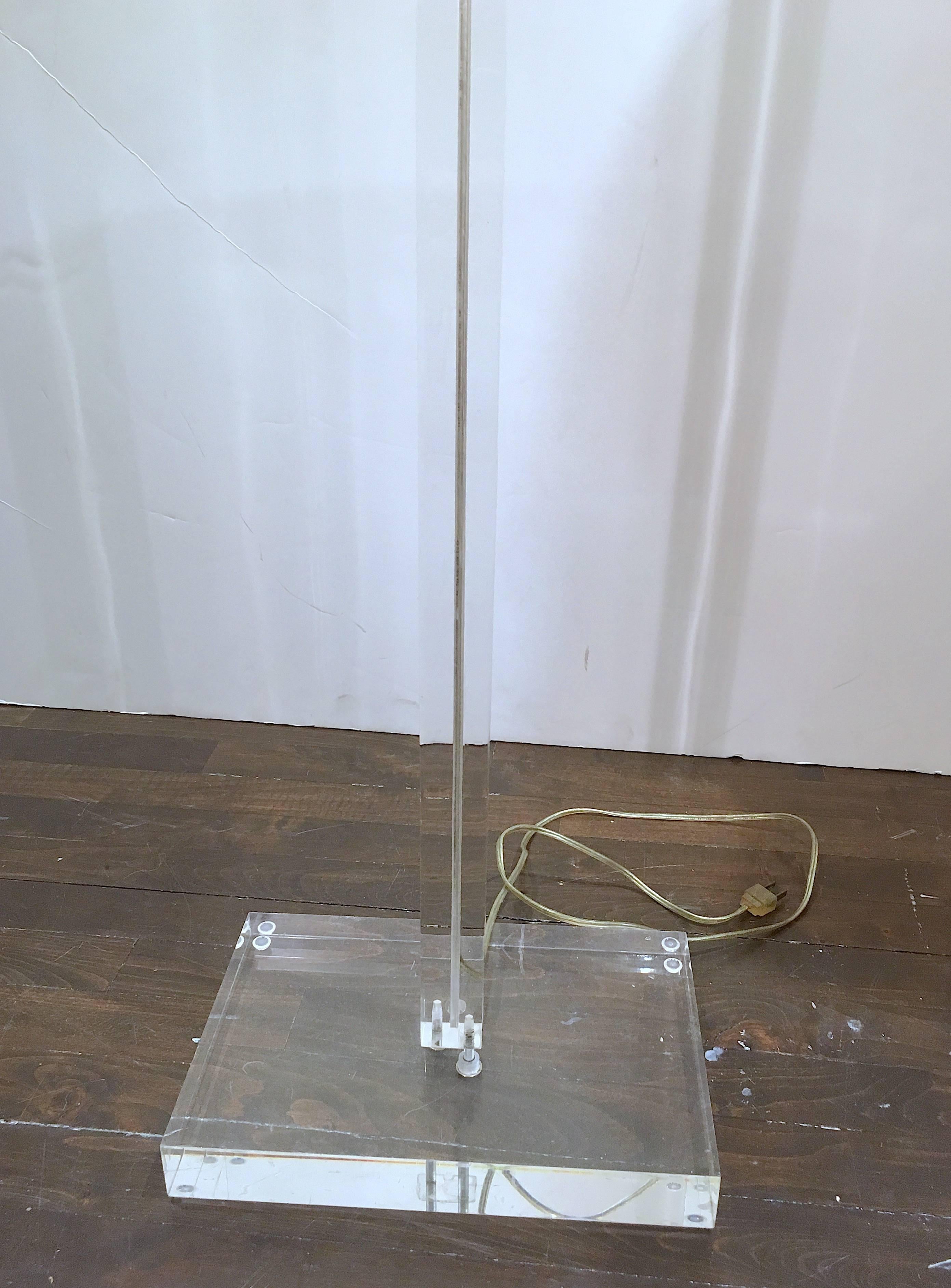 Lucite and Chrome Floor Lamp by George Kovacs For Sale 1