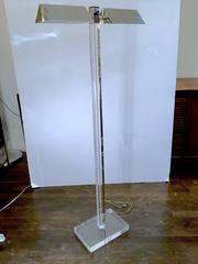 Lucite and Chrome Floor Lamp by George Kovacs