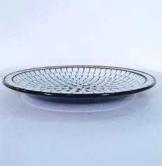 Large-Scale Danish Tile Mosaic Plate or Centerpiece