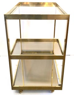 Brass Bar or Serving Cart by Cy Mann