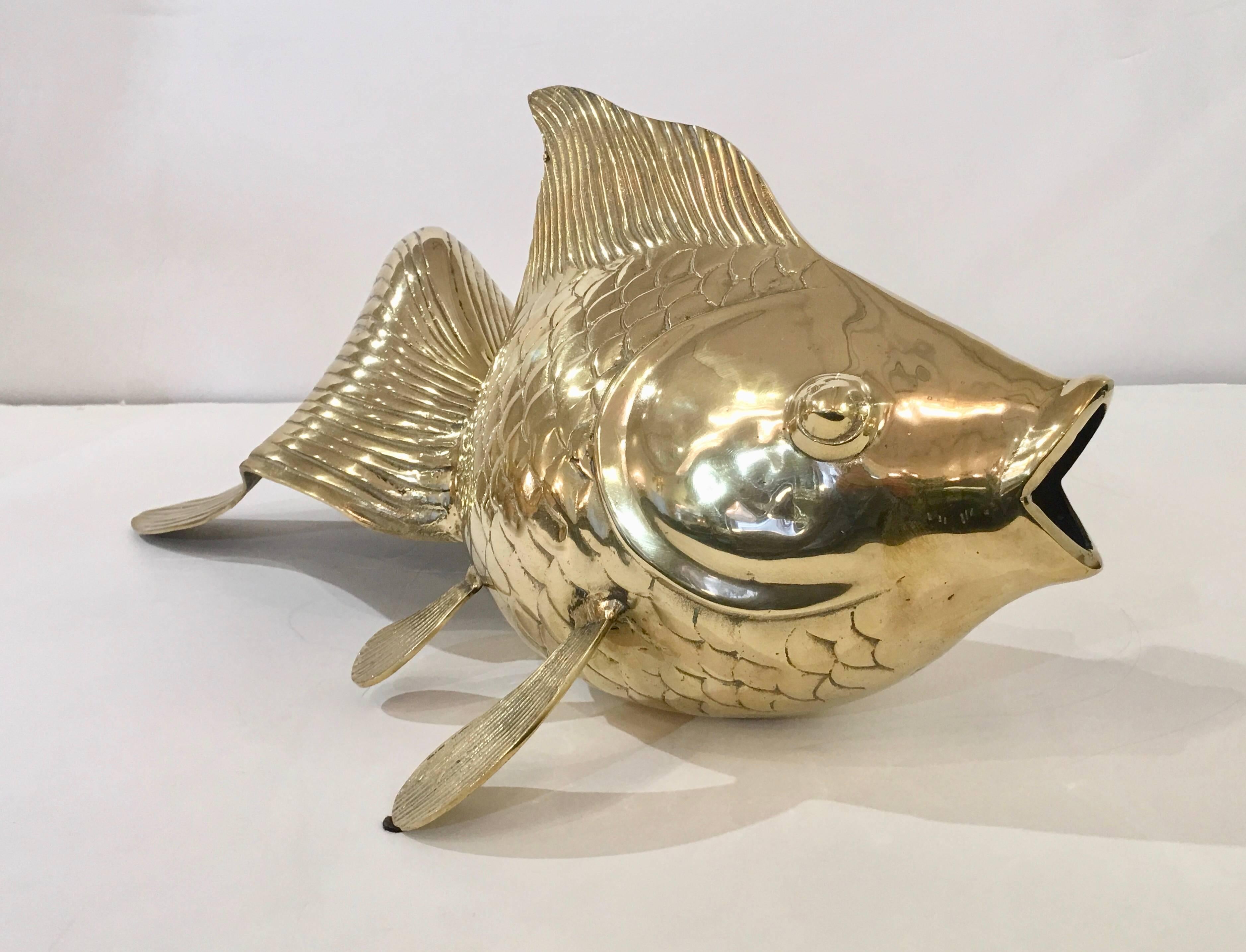 Pair of Monumental Koi Fish in Brass by Rosenthal 3