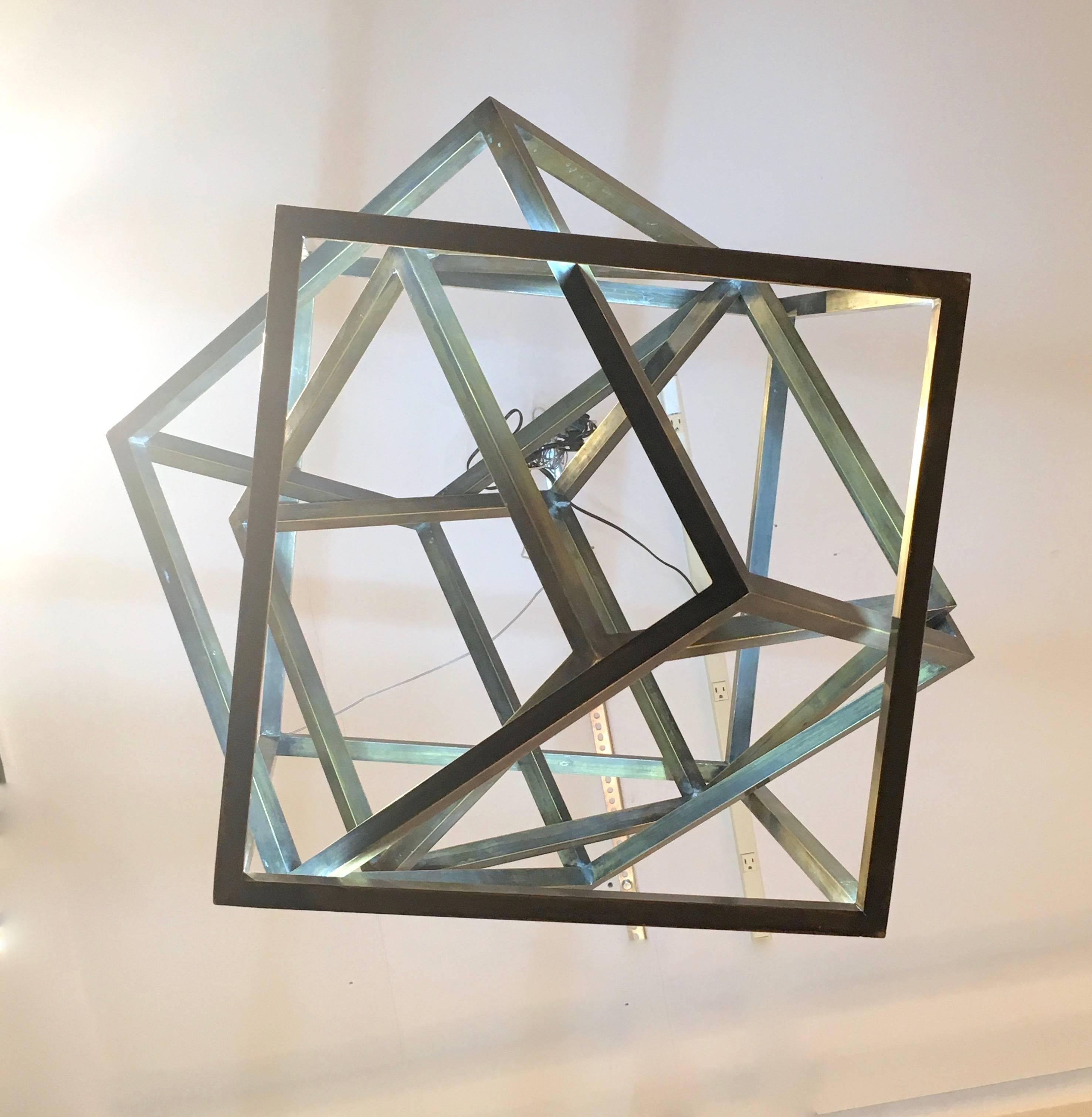 Cubic Suspension Pendant Chandelier For Sale 1