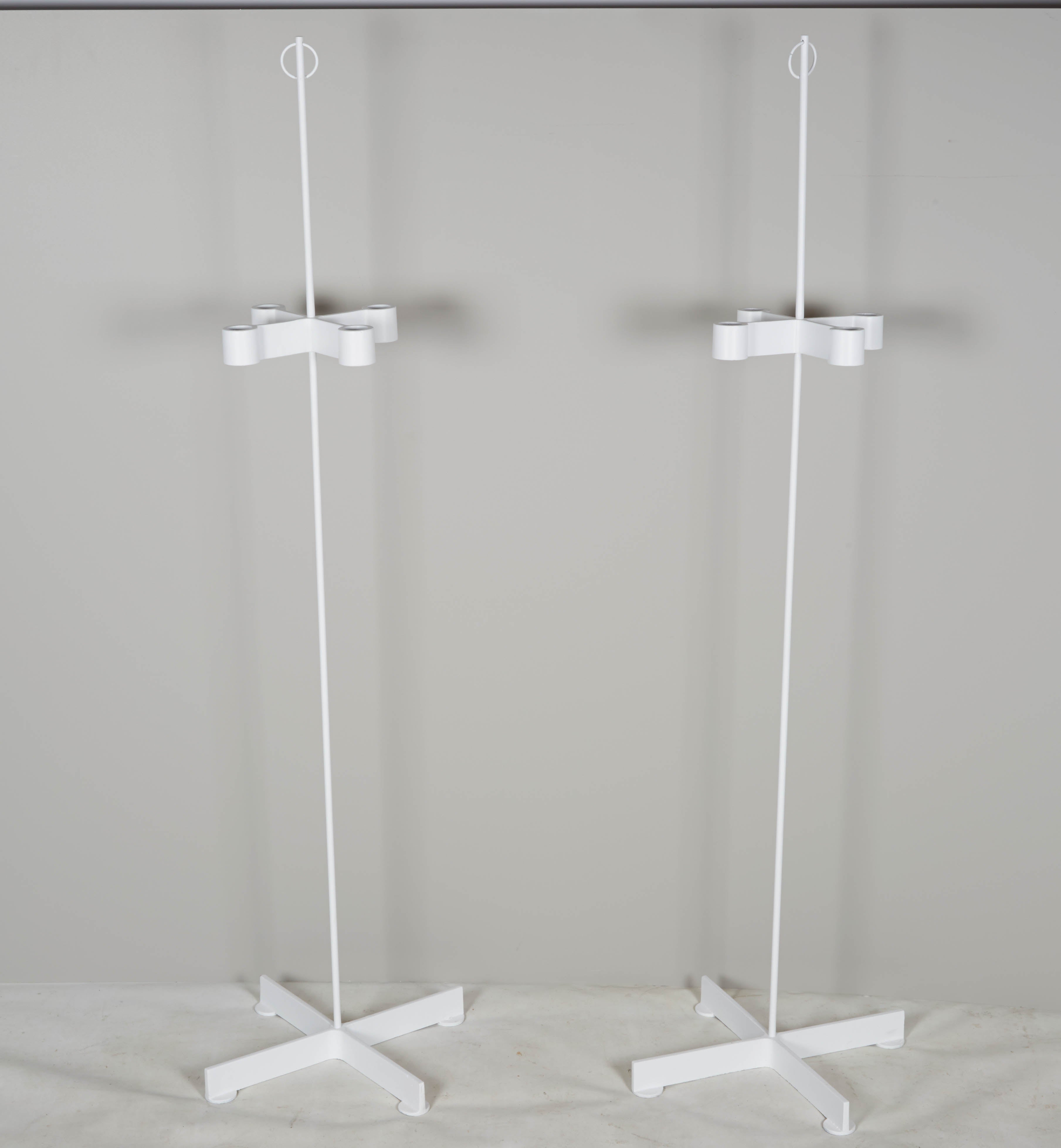 Modernist Pair of Floor Candle Holders  For Sale