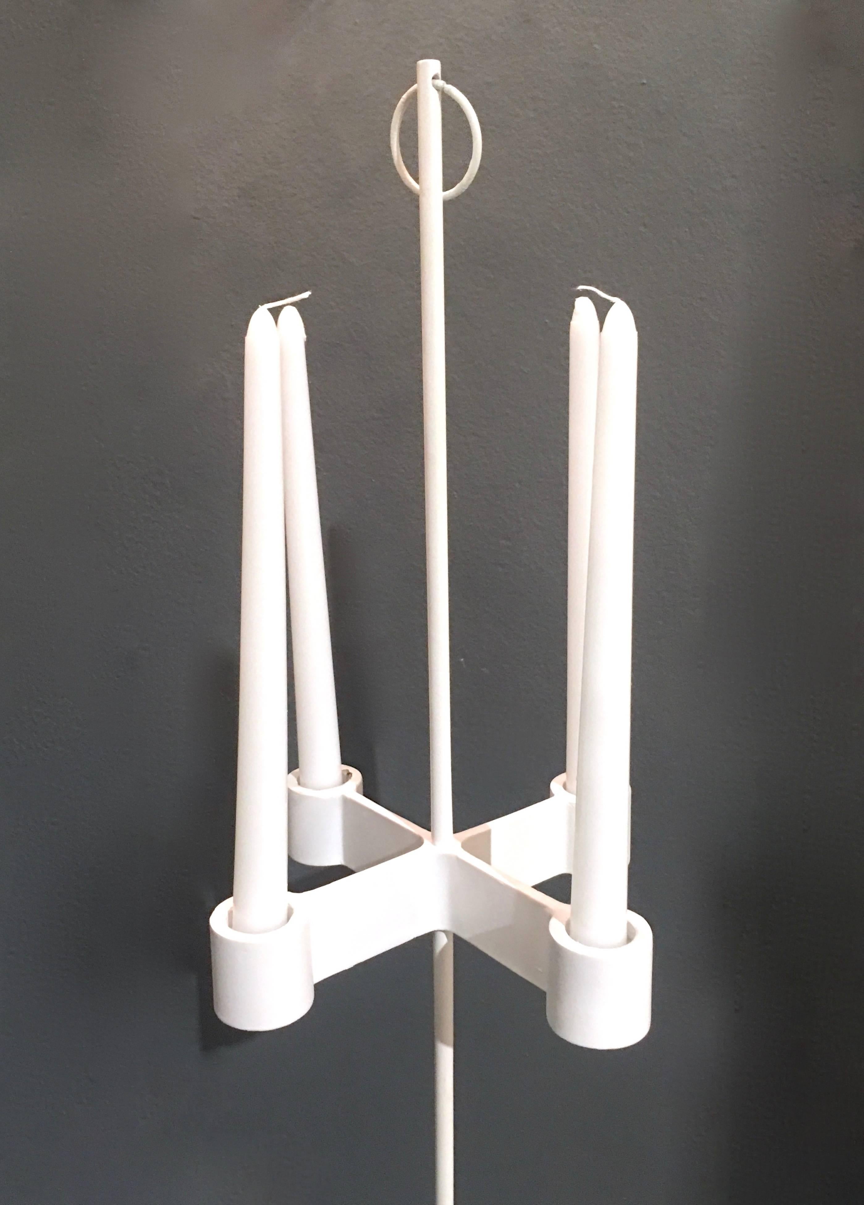 Modernist Pair of Floor Candle Holders  For Sale 2