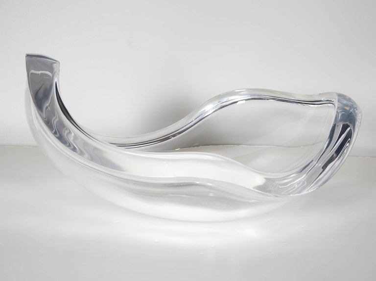 American Sculptural Lucite Bowl Centerpiece by Ritts Co.