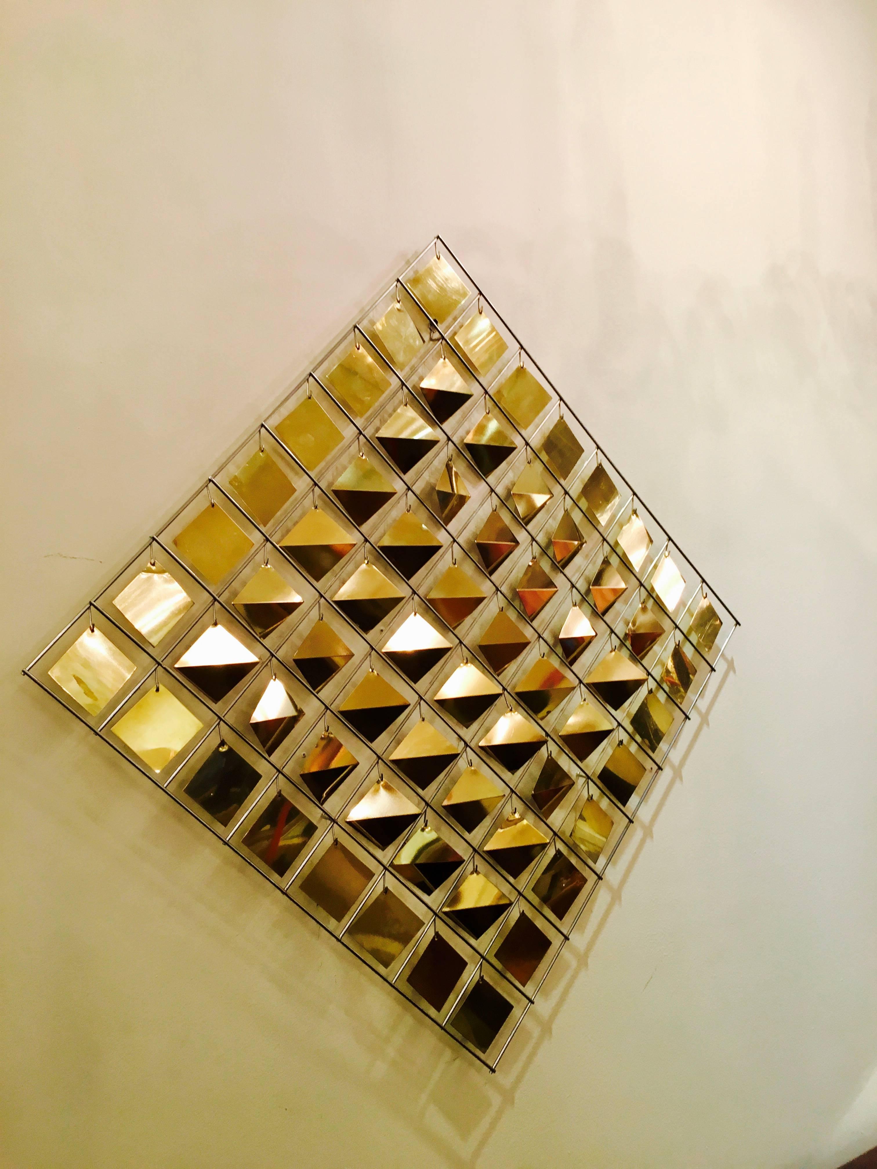 20th Century Kinetic Wall Sculpture by Curtis Jere For Sale
