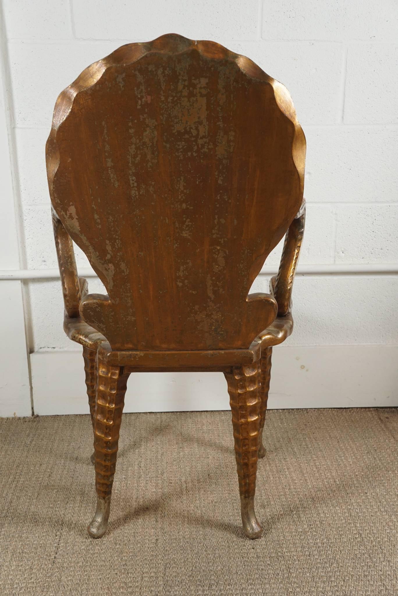 Unknown Shell Chair in a Grotto Style For Sale