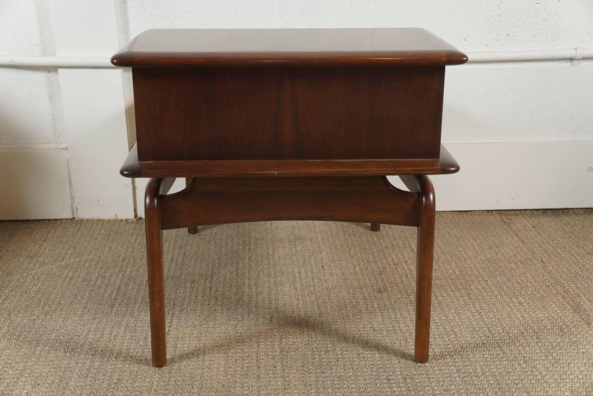 Mid-20th Century Pair of Walnut Stepped Tables For Sale
