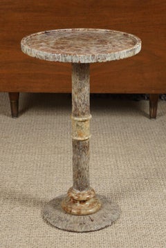 Marble Drinks Table in a Faux Bois