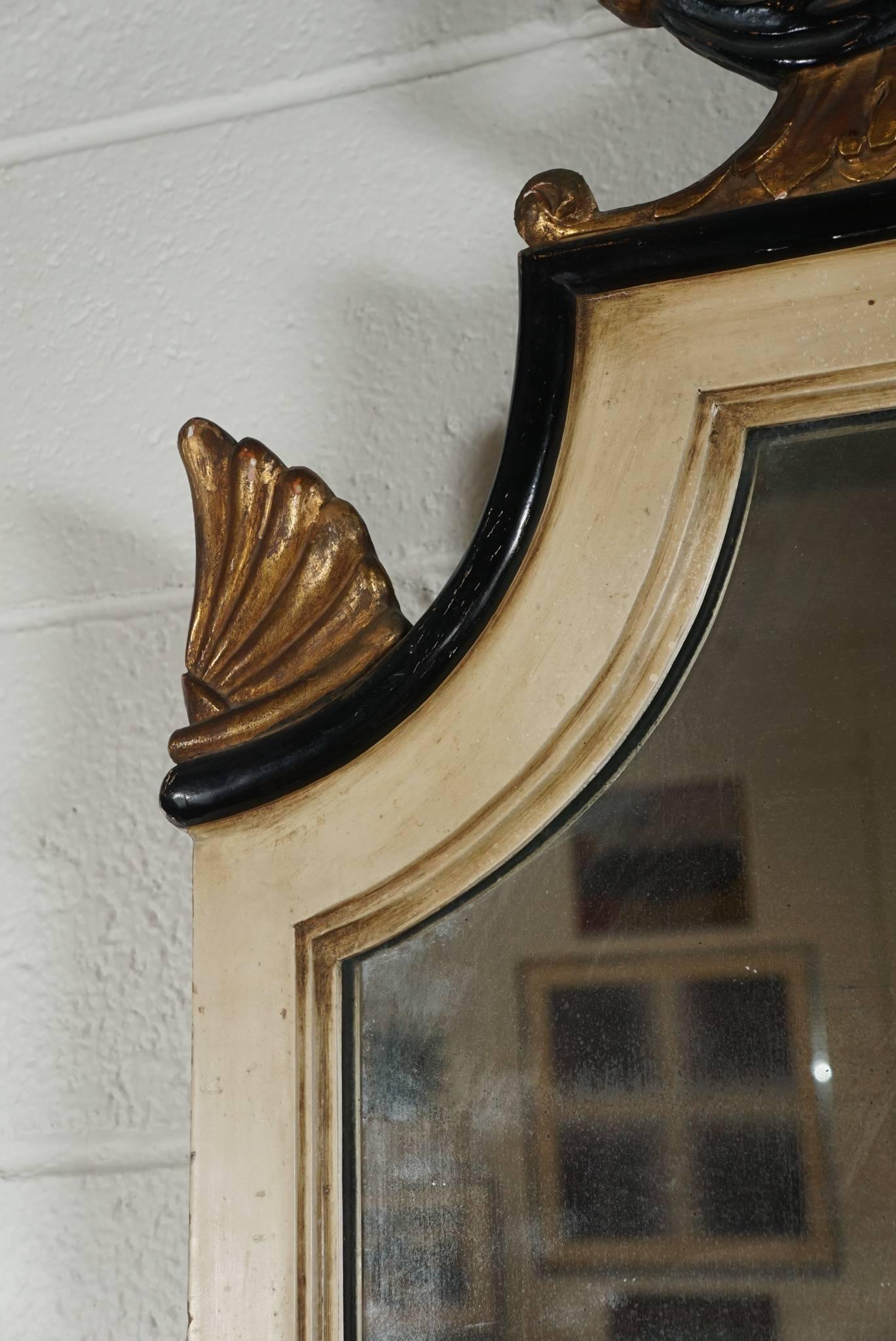 Mid-20th Century Regency Style Double Horse Head Mirror For Sale