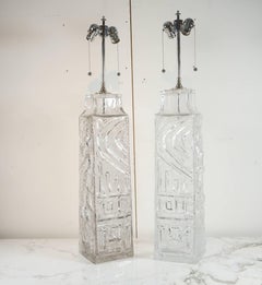 Geoffrey Baxter Monumental Glass Lamps