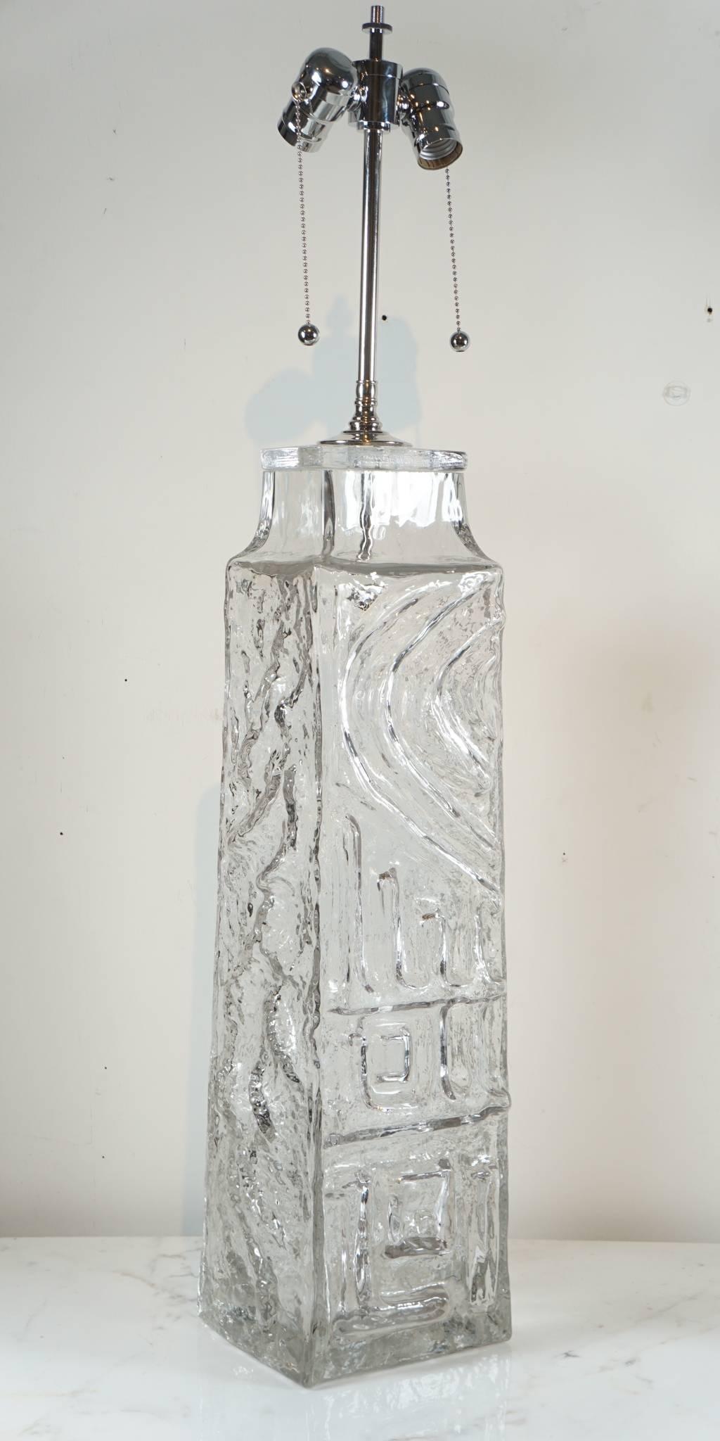English Geoffrey Baxter Monumental Glass Lamps