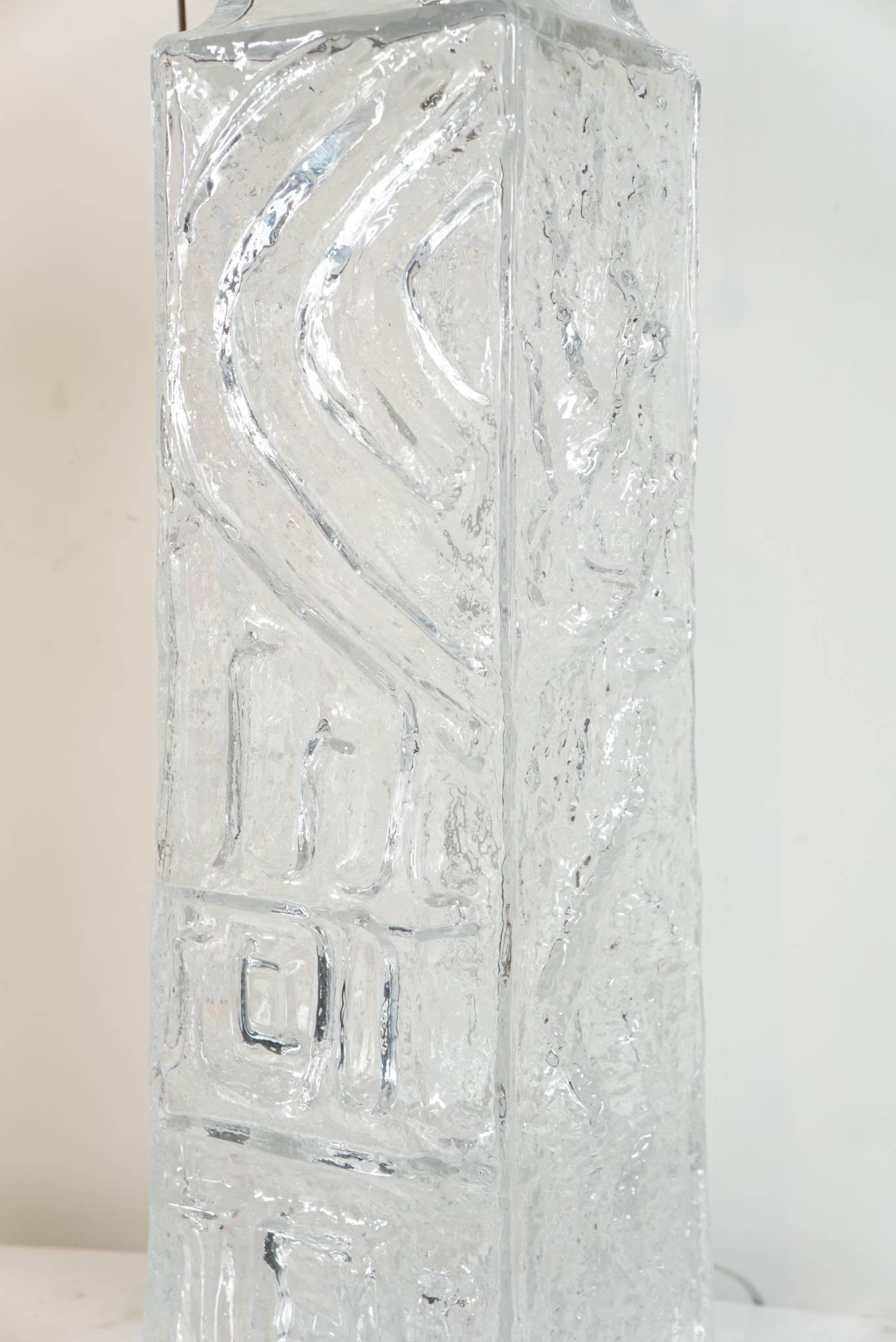 Art Glass Geoffrey Baxter Monumental Glass Lamps