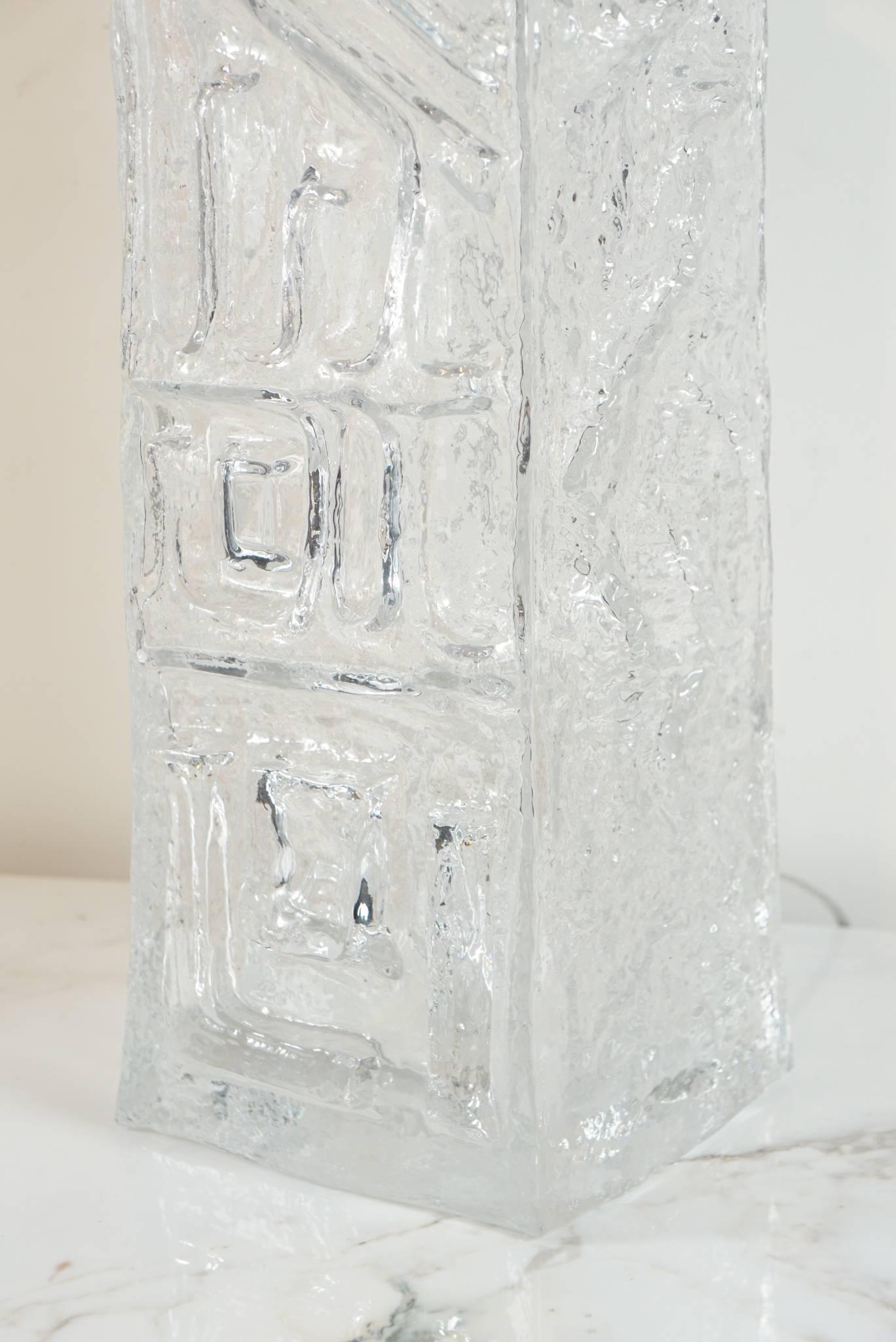 Geoffrey Baxter Monumental Glass Lamps 1