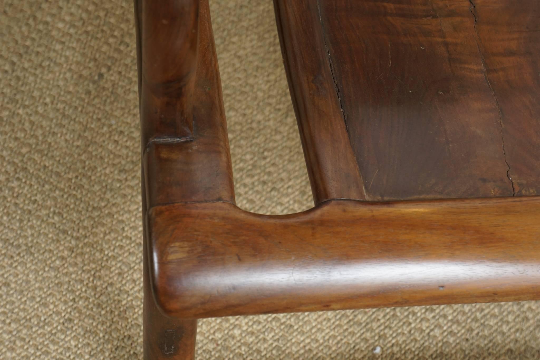 Chinese Plantation Chair in Walnut For Sale 5