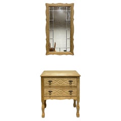 Ensemble d'entrée/hall CABINET + MIRROR OAK moderne du milieu du siècle dernier Henning Kjaernulf