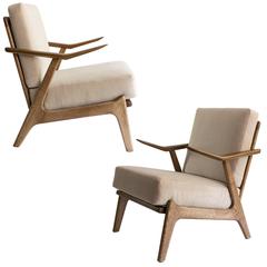 Scandinavian Modern Janus Armchairs by Kurt Ostervig