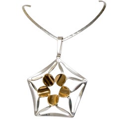 Scandinavian Modern Silver Necklace by K.E. Palmberg for Alton, Falköping