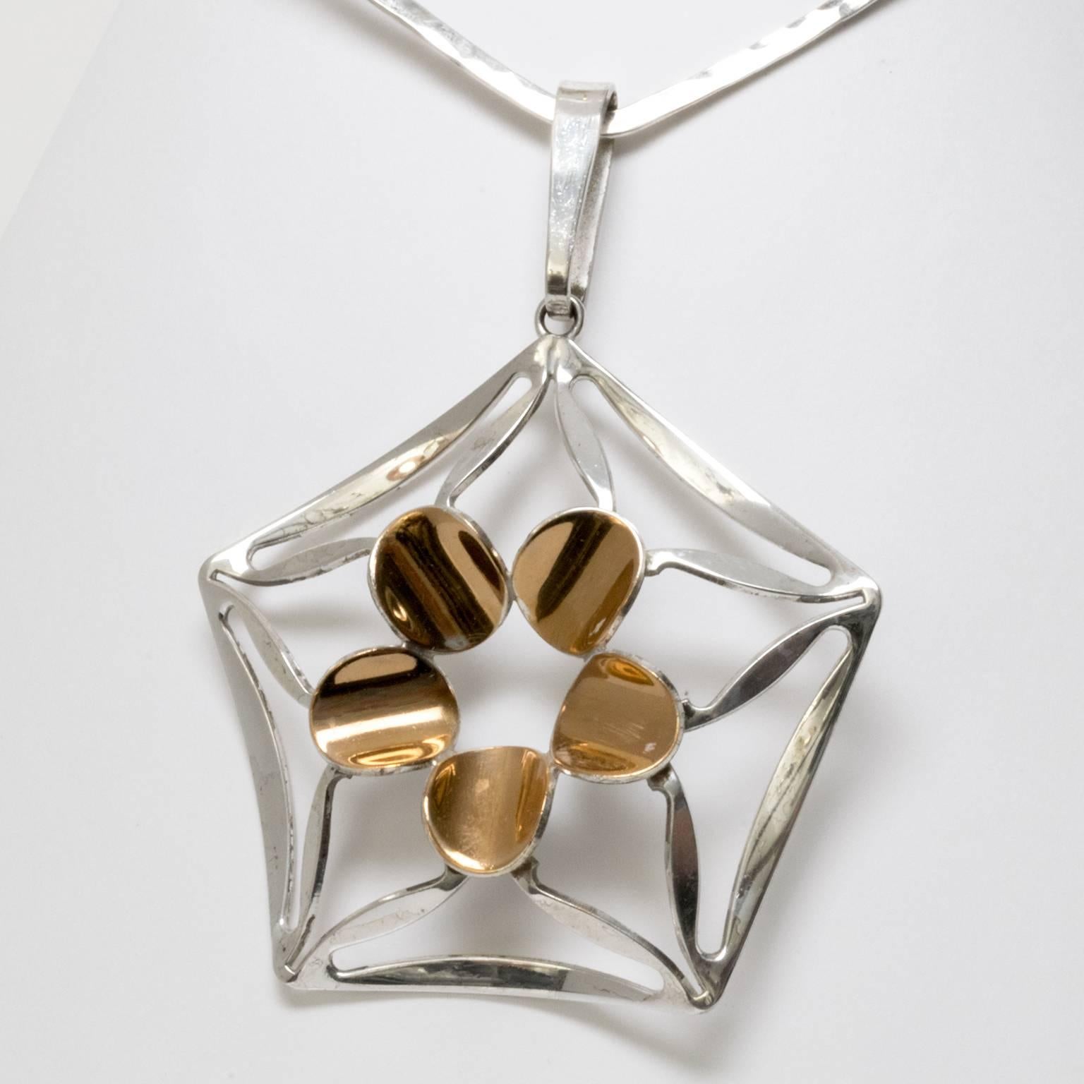 Skandinavische Moderne Silber-Halskette von K.E. Palmberg für Alton, Falkping im Zustand „Hervorragend“ im Angebot in New York, NY