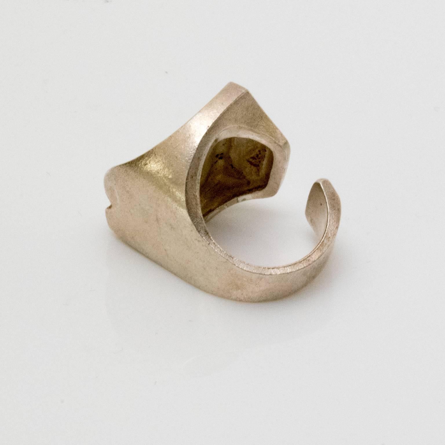 20th Century Scandinavian Modern Silver “Sagitta” Ring by Bjorn Weckstrom, Lapponia, Finland For Sale