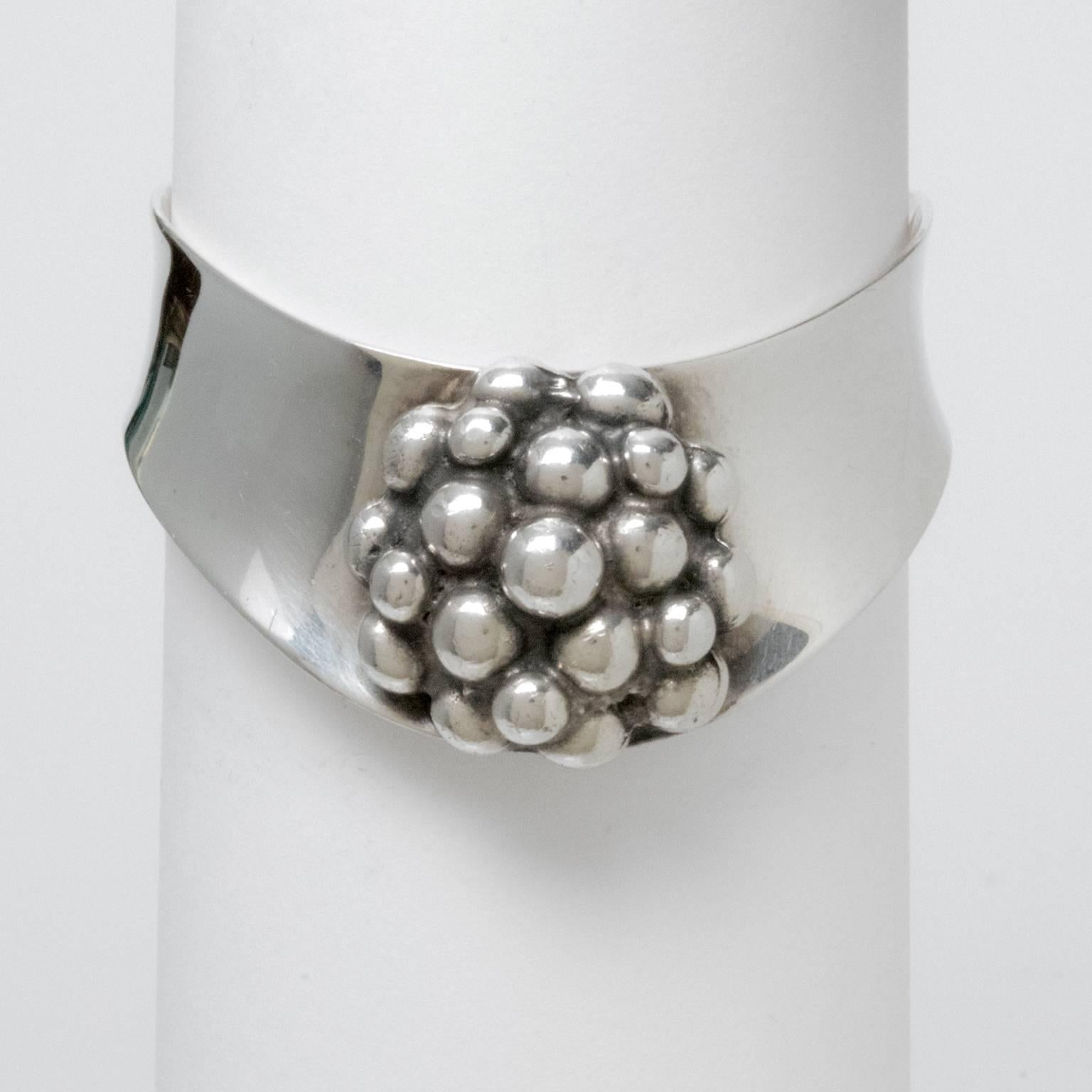 20th Century Scandinavian Modern Silver Bracelet by J. Andersen, Erik Dennung, Denmark, 1960s