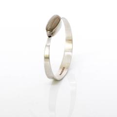Scandinavian Modern Silver and Agate Bracelet, Erik Granit, Helsinki, 1961