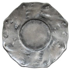 Retro Swedish Art Nouveau Pewter Charger by Olof Ahlberg, for Schreuder & Olsson