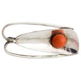 Silver and Coral Brooch by Hein Meyer, Bauhaus