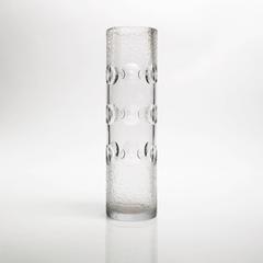 Tall French Moderne Lead Crystal Vase