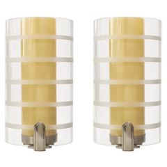 Bohlmarks Scandinavian Modern Art Deco Double Shade Sconces 6