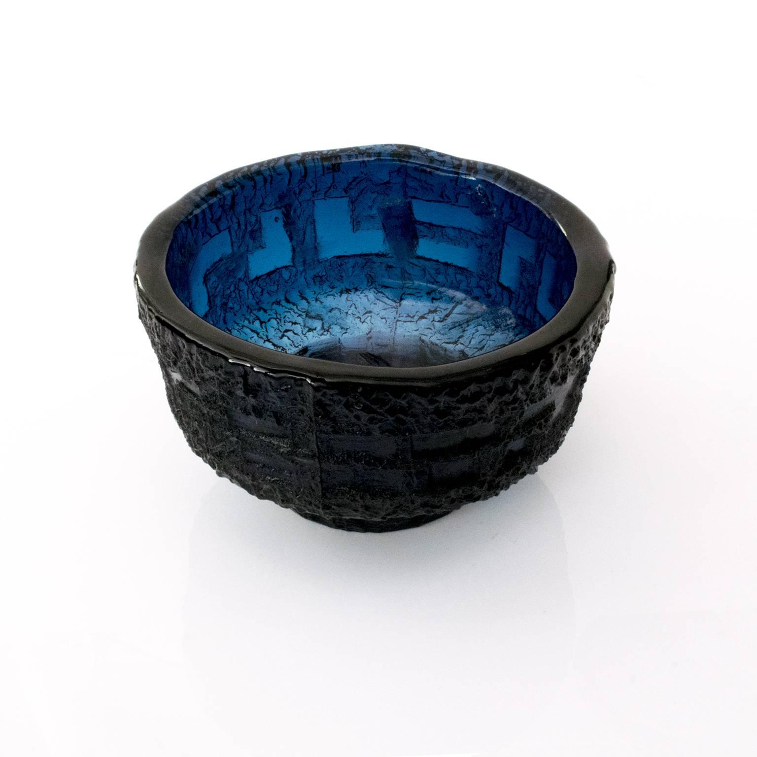 Scandinavian Modern Gote Augustsson Blue Bowl for Ruda, Sweden