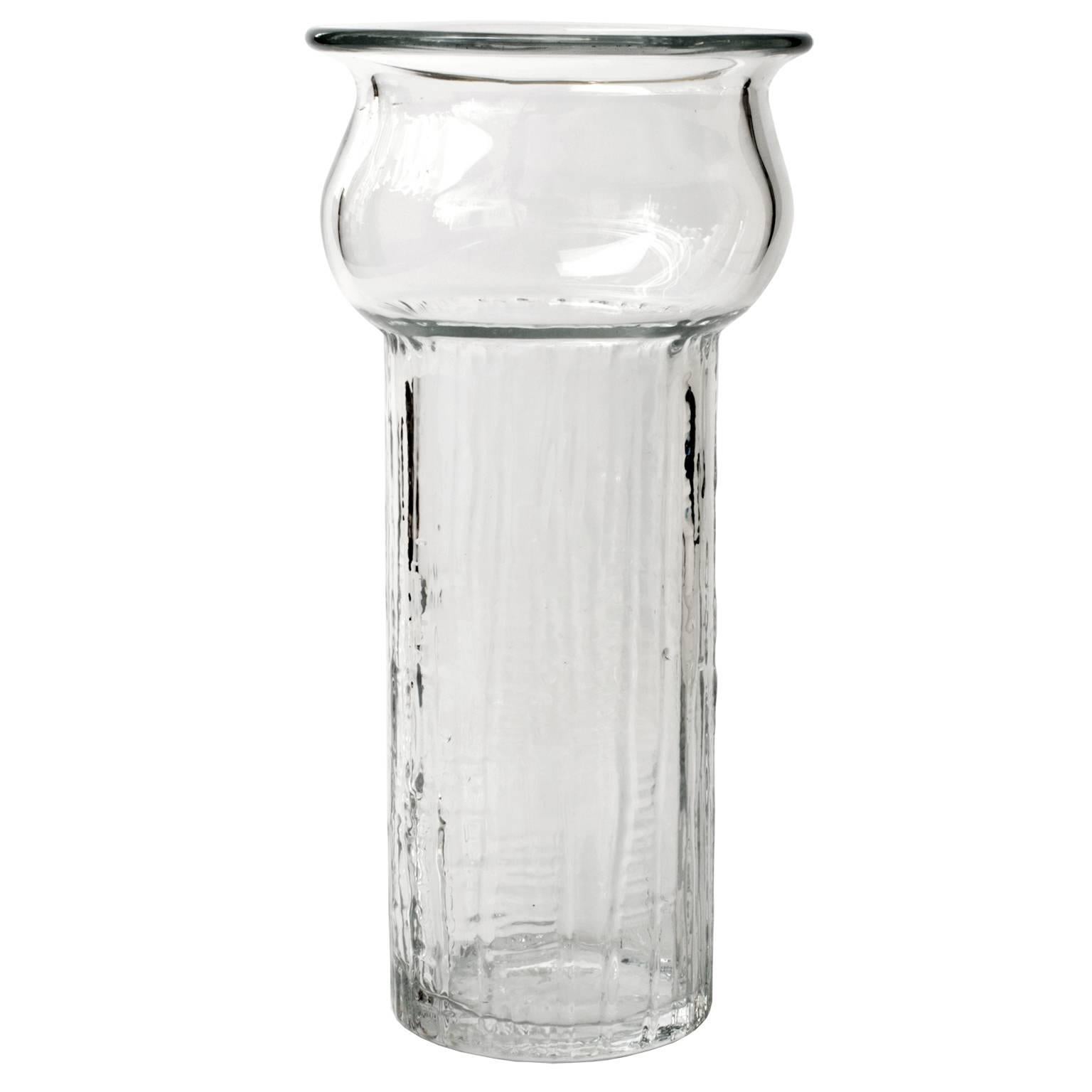 Scandinavian Modern Tall Swedish Mid-Century Glass Vase by Pukeberg For Sale