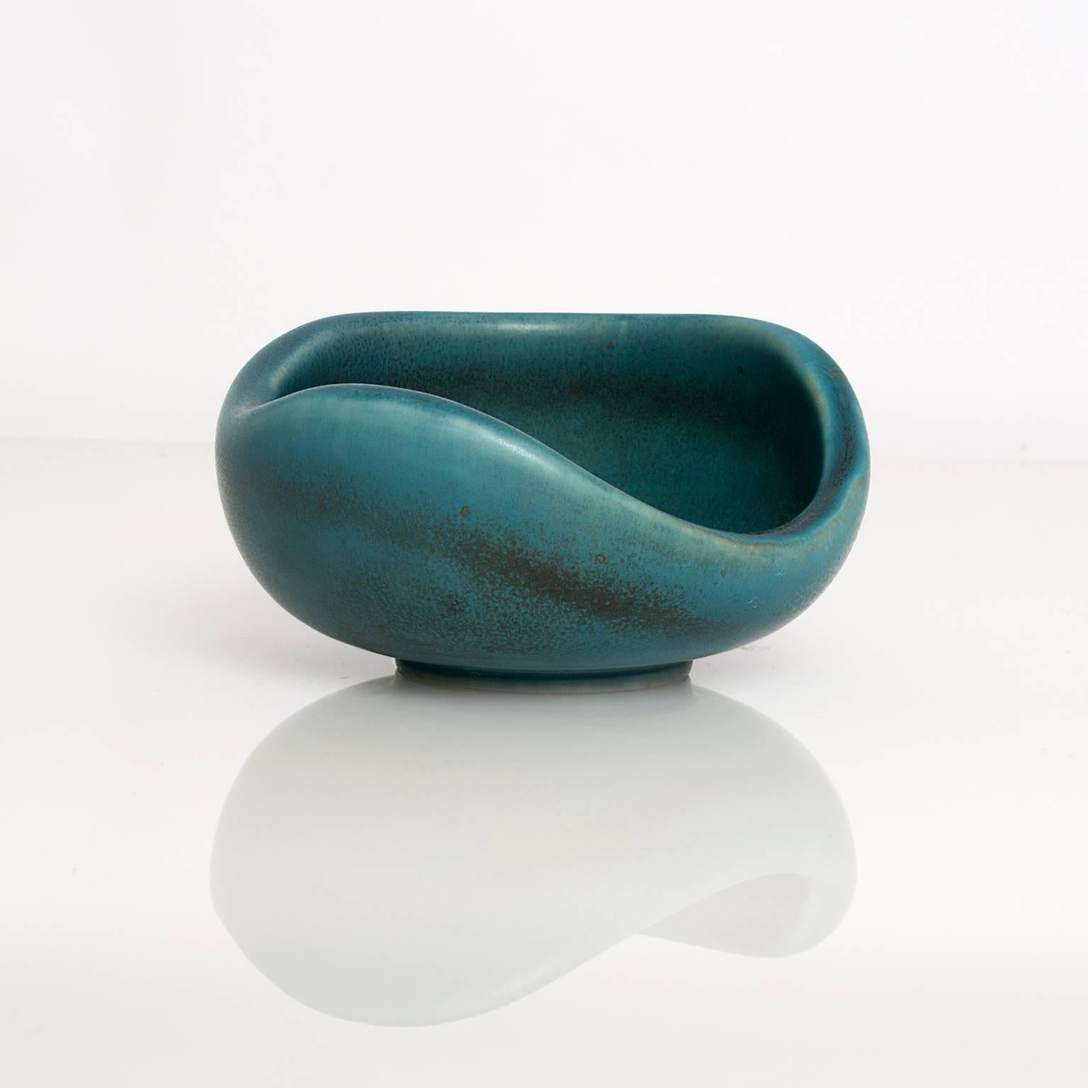 Glazed Small Scandinavian Modern Bowl by Gertrud Lönegren for Rörstrand
