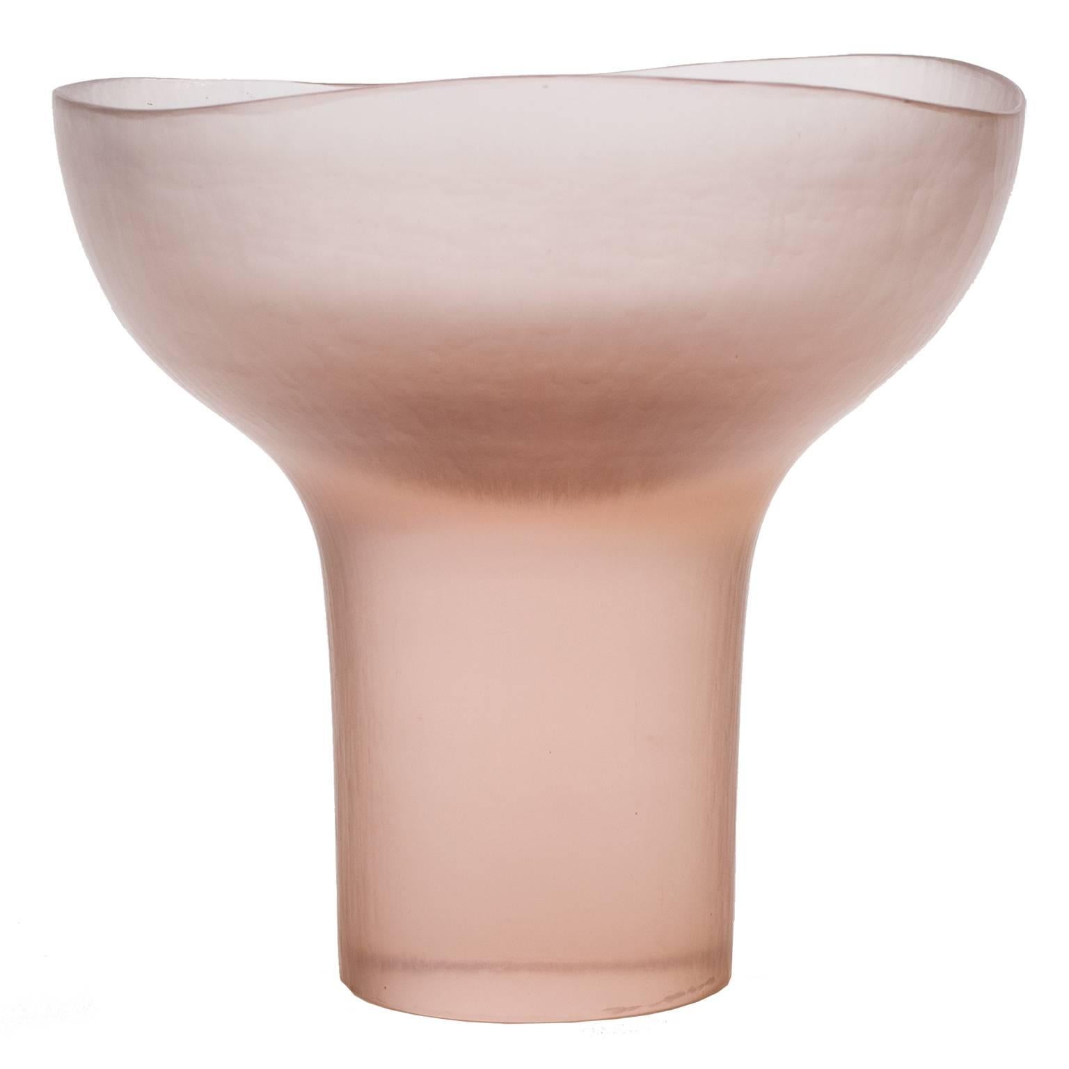 Venini Battuto Glass Footed Vase by Tobia Scarpa & Ludovico Diaz de, Santillana
