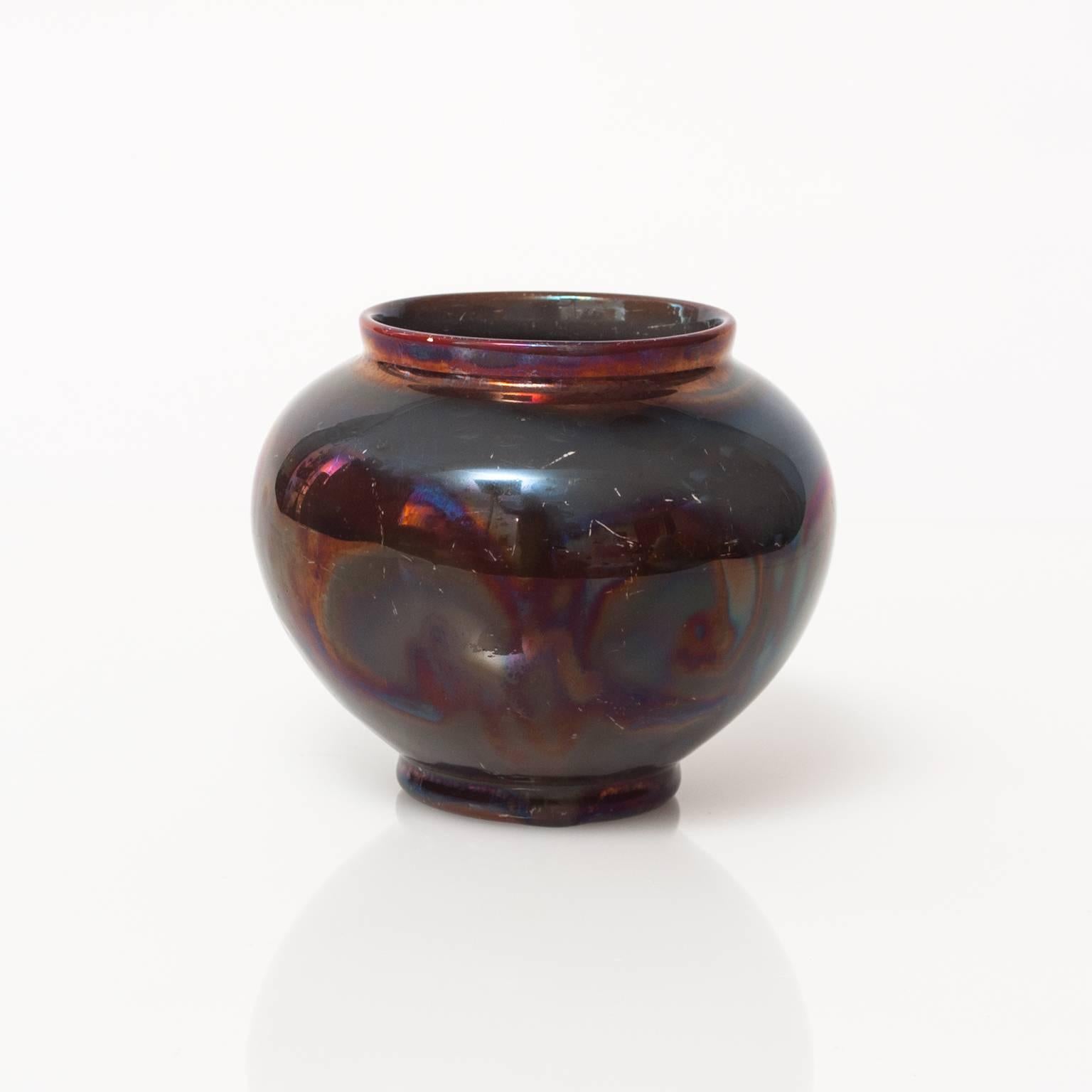 Seven Art Deco Luster Glazed Ceramic Vases by Edgar Bockman for Hoganas (Glasiert)