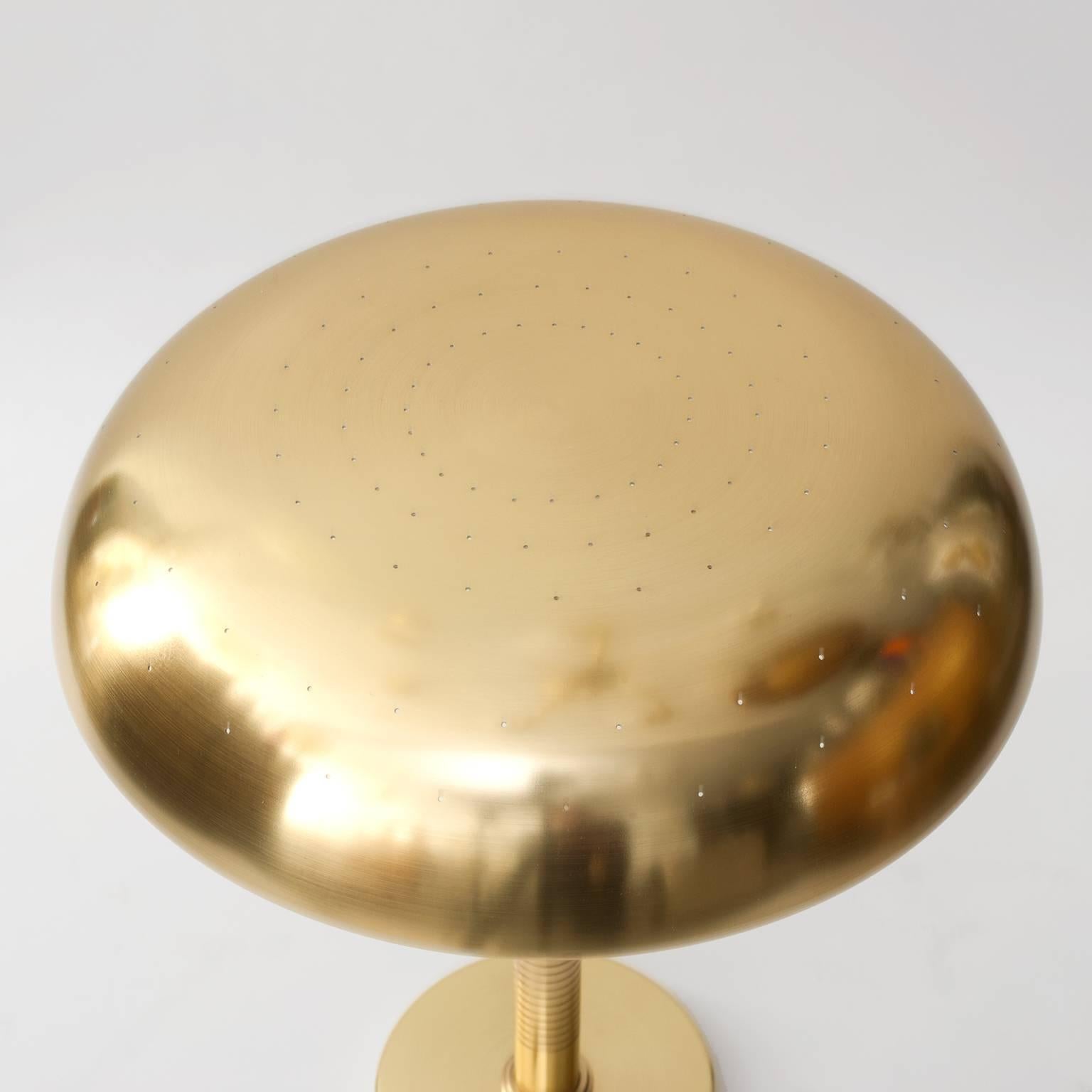 20th Century Scandinavian Modern Polished Brass Lamp by Bertil Brisborg for Bohlmarks For Sale
