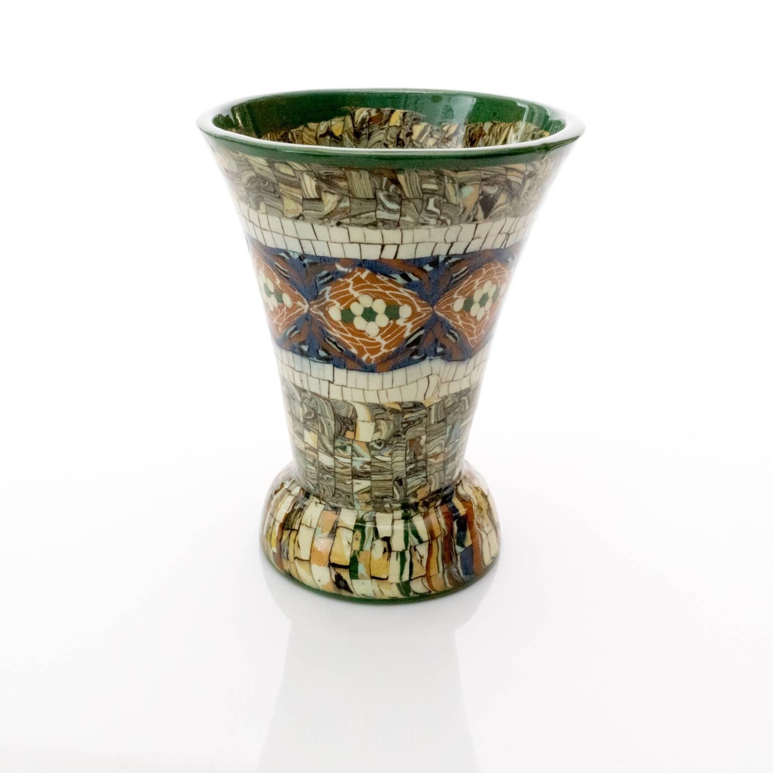 vase mosaique gerbino vallauris
